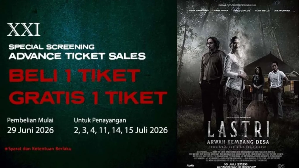 Promo Cinema XXI 1 Get 1 Free, Lastri Arwah Kembang Desa